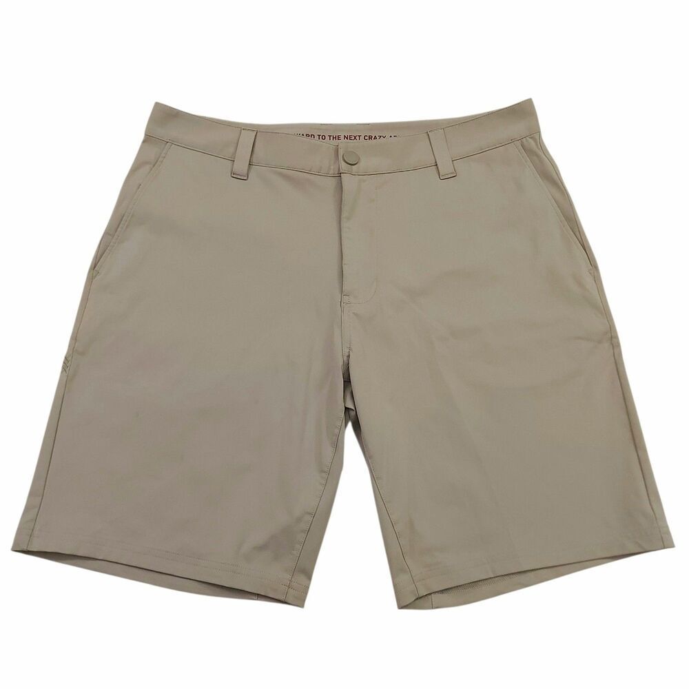 Rhone Mens 33 Beige Shorts Stretch Flat Front Casual Chino Performance Golf